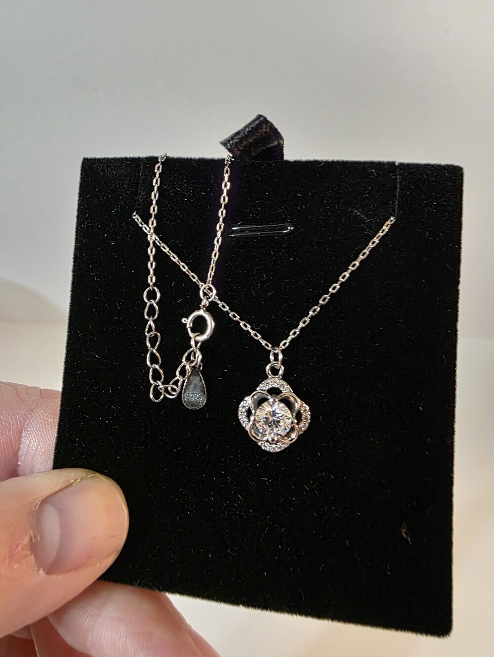 Michael Todd Moissanite Sterling Silver Necklace NWOT in Box